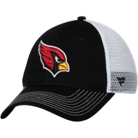 Men's Arizona Cardinals NFL Pro Line by Fanatics Branded Black/White Core Trucker II Adjustable Snapback Hat 2759974